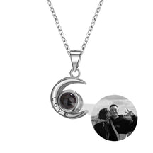 Custom Projection Photo Necklace Star Moon Necklace