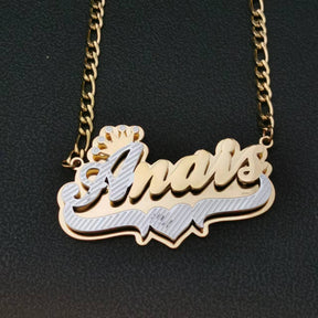 3d name plate necklace