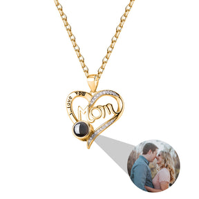 Love projection necklace with customizable photos Pendant Memorial Gift Anniversary gift