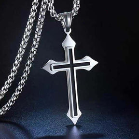 Personality Creative Jesus Cross Amulet Pendant Rock Casual Gift Catholic Christian Necklace