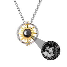 Customizable photo sunflower Projection Necklace Pendant Jewelry