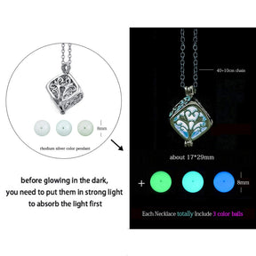 Collana drago luminoso Fluorescenza notturna incandescente Collana placcata argento che si illumina al buio