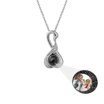 Love Swan with Customized Photos Projection Necklace Pendant Jewelry