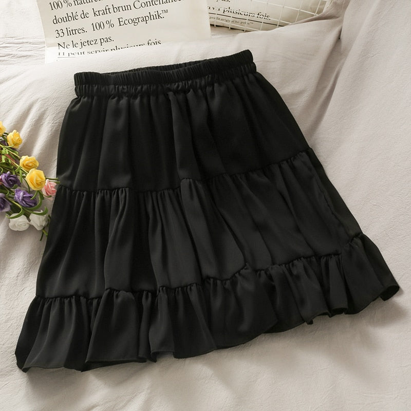 Sexy High Waist Slim Pleated A Line Mini Skirts Casual Short Skirt Alt Clothes Female