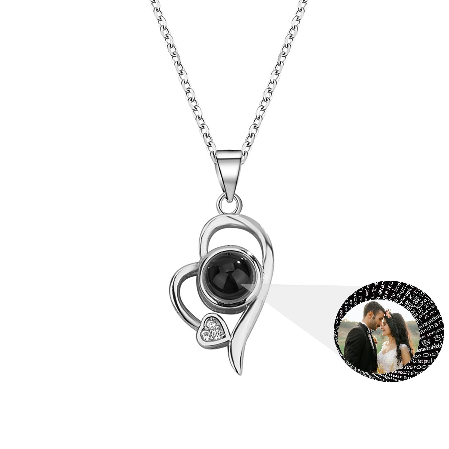 Customized photo projection necklace Couple Romantic Cute Accessories