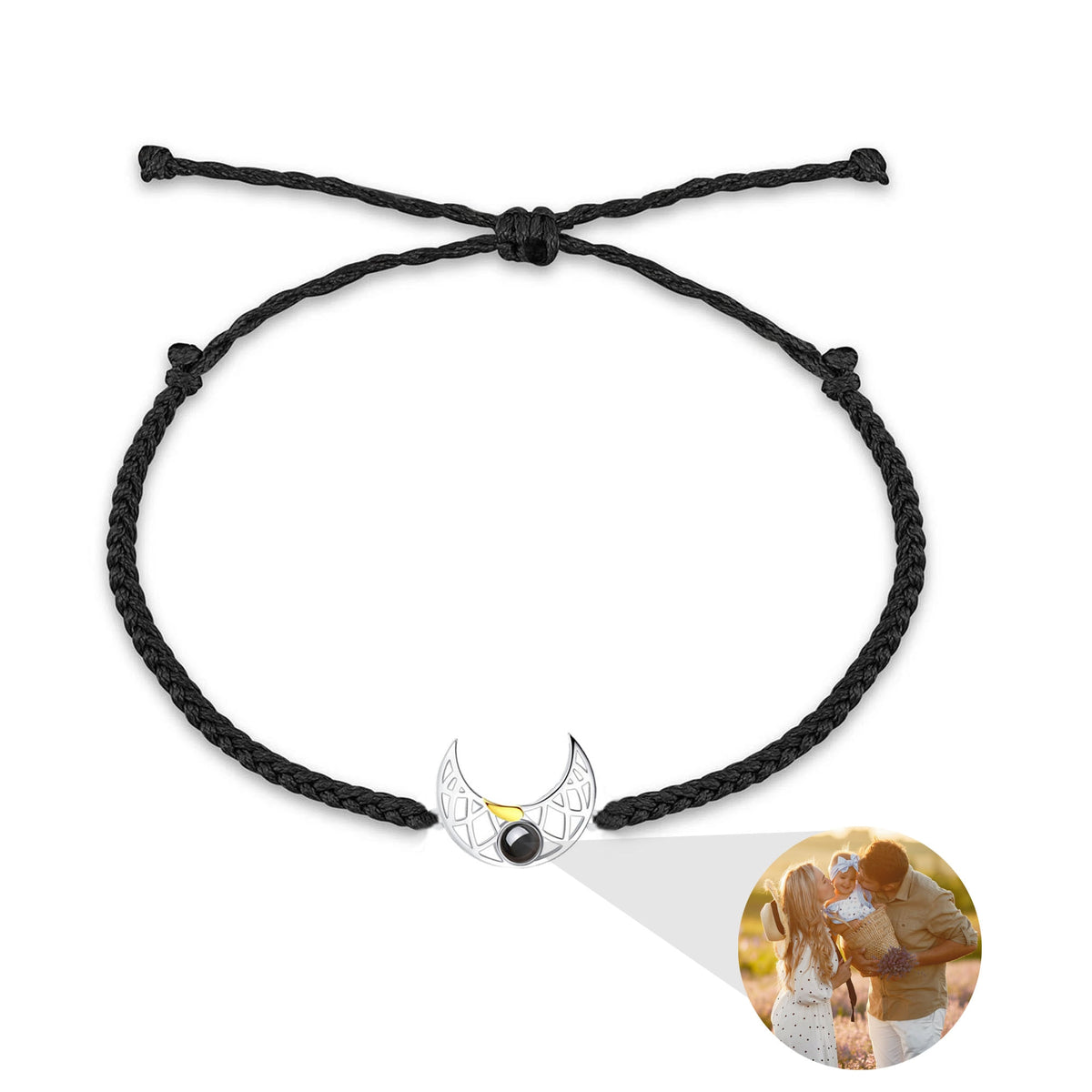 Kundengerechtes Foto-Sonne-Mond-Armband-Edelstahl-Paar-Armband