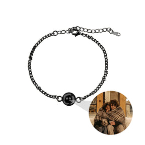 Circle Photo Projection Bracelets Personalized Custom Photo Bracelet Memorial Gift