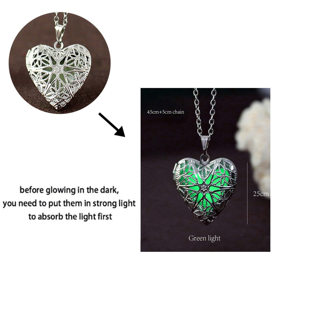 Luminous Dragon Necklace Glowing Night Fluorescence Silver Plated Glow In The Dark Necklace