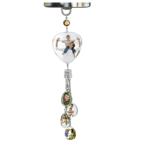 Customizable photos Car Rearview Mirror Hanging Ornament Artificial Crystal Styling