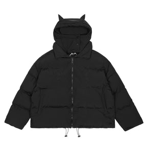 Embroidered Skull Jacket Streetwear Little Devil Designer Hood Padded Jacket Coat