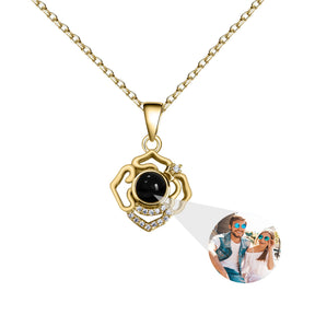 Petali per foto personalizzate Collana Wedding Romantic Memory Projection Collana