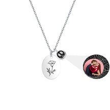 Customized projection necklace for birthday flowers and photos