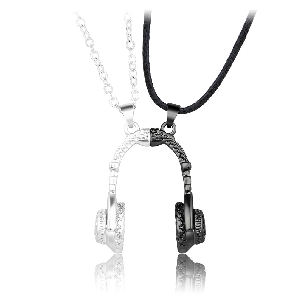 Headset Couple Necklace Magnet Necklaces Personalized Creative jewelry