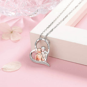 Love Heart Couples Collana Amanti genitori Gioielli per il compleanno di mia moglie e madre