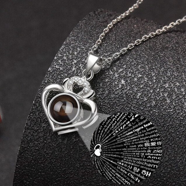 Collana di proiezione personalizzata Collana di proiezione di foto a cuore per donne Regali per amiche da donna