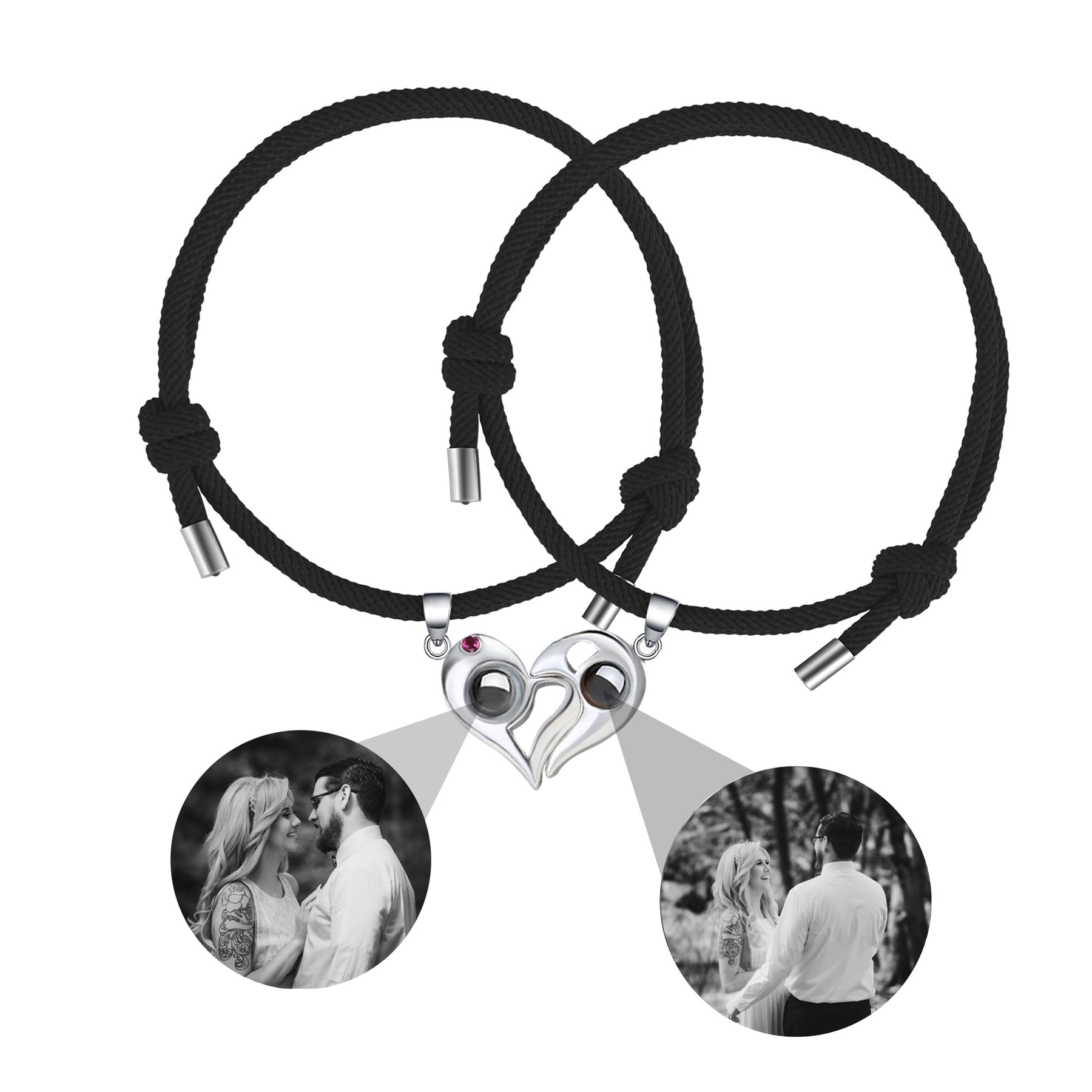 Customizable photo Projection Couple Bracelet  Simple Projection Shake Bracelet