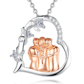 Collana per genitori, bambini, ciondolo a forma di cuore, regalo di compleanno per la festa della mamma