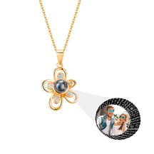 Flowers that can be customized for photos Projection Necklace  Pendant Jewelry