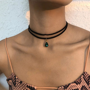 Collana girocollo in velluto per donna Collana in pizzo con pendenti Gioielli per collo da ragazza gotica