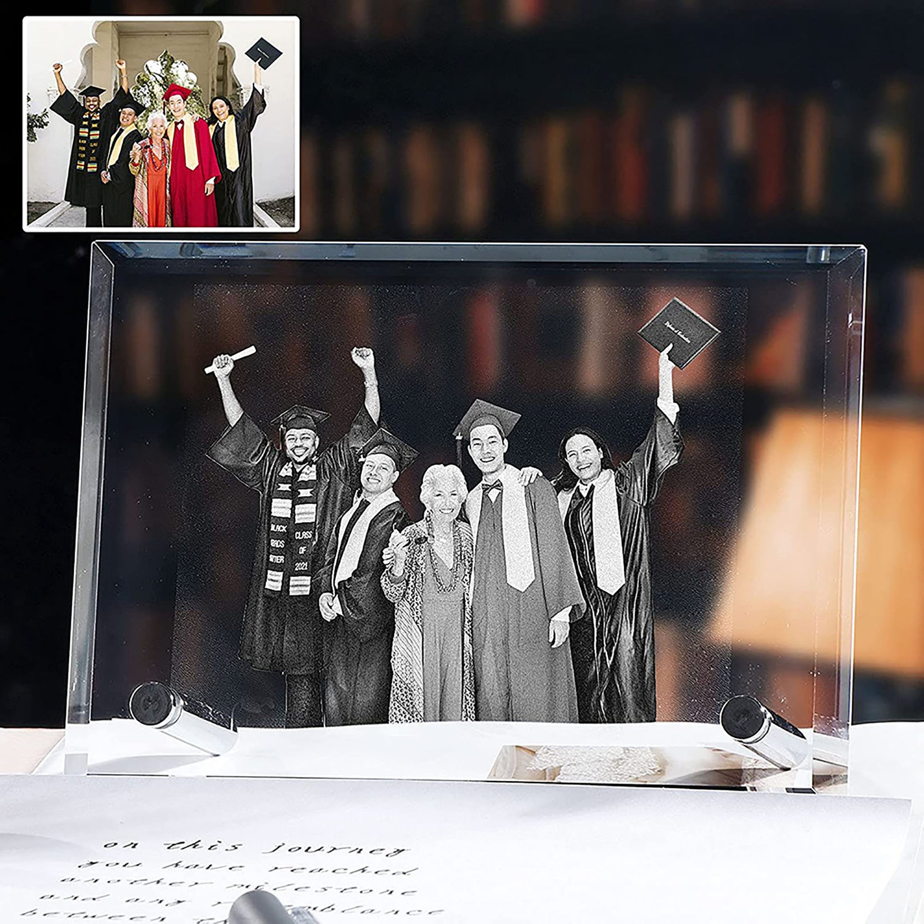 Customized Crystal Family Lovers Photo Album Image Laser Photo Frame