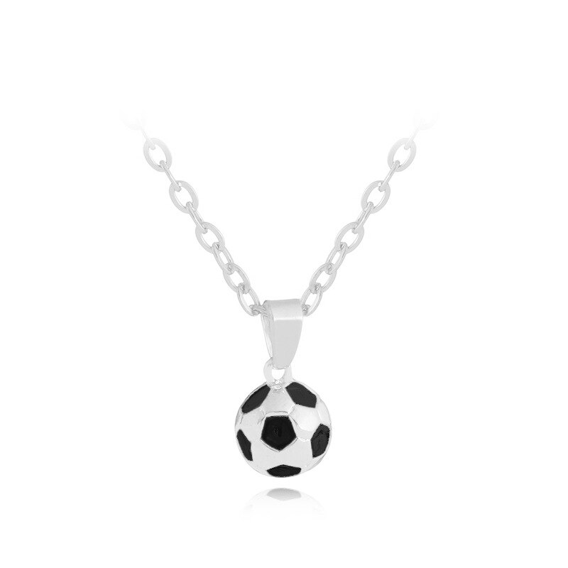 Football Link Chain Soccer Charm Necklace Pendant Gold Color Sport Ball Jewelry