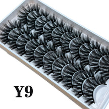 Strip Lashes 10-pairs Fluffy Mink Lashes 3D False Volume Eyelashes