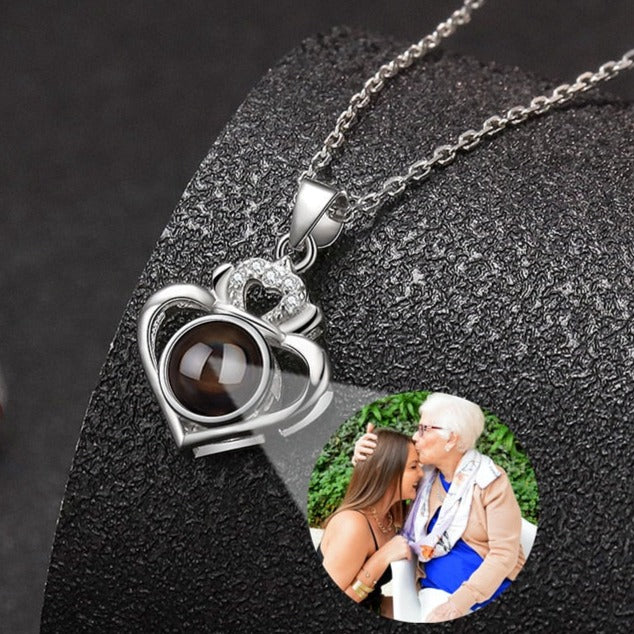Collana di proiezione personalizzata Collana di proiezione di foto a cuore per donne Regali per amiche da donna