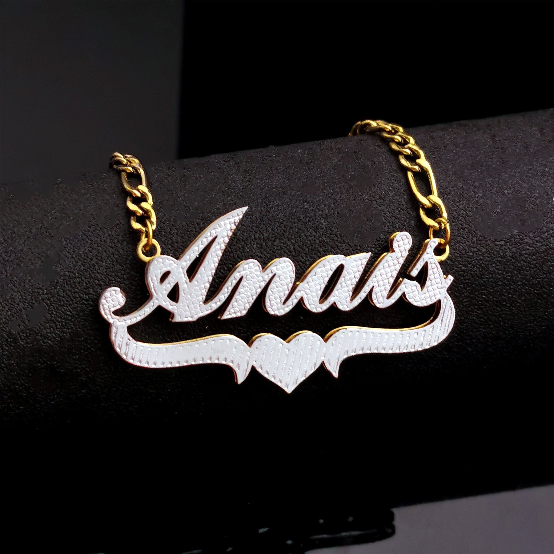 mexican name necklace gold