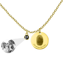 Fingerprint necklace with customizable photos Projection Necklace Pendant Jewelry