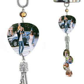 Customizable photo Car Rearview Mirror Pendant Car Interior Modeling Crystal Ball Ornaments