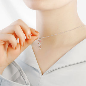 Anpassbare Geburtsstein-Anhänger-Halskette für Frauen-Choker-Mutter-Geburtstags-Schmuck