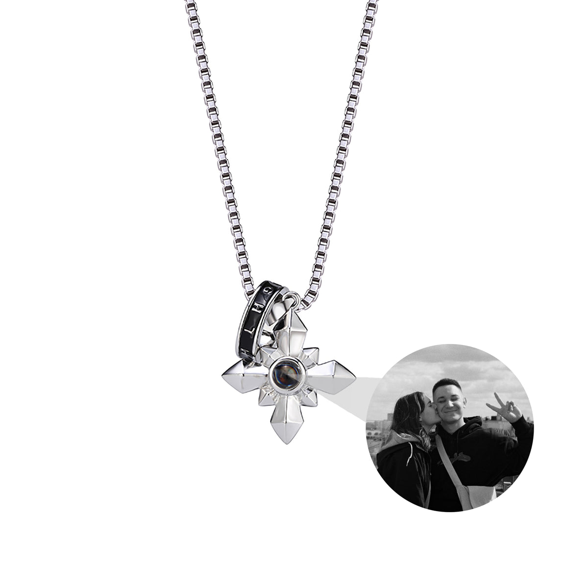 Customized photo ringProjection Necklace  Pendant Jewelry For Lover Girlfriend