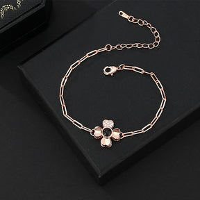 Four leaf clover with customized photos Projection Bracelet Personality Jewelry