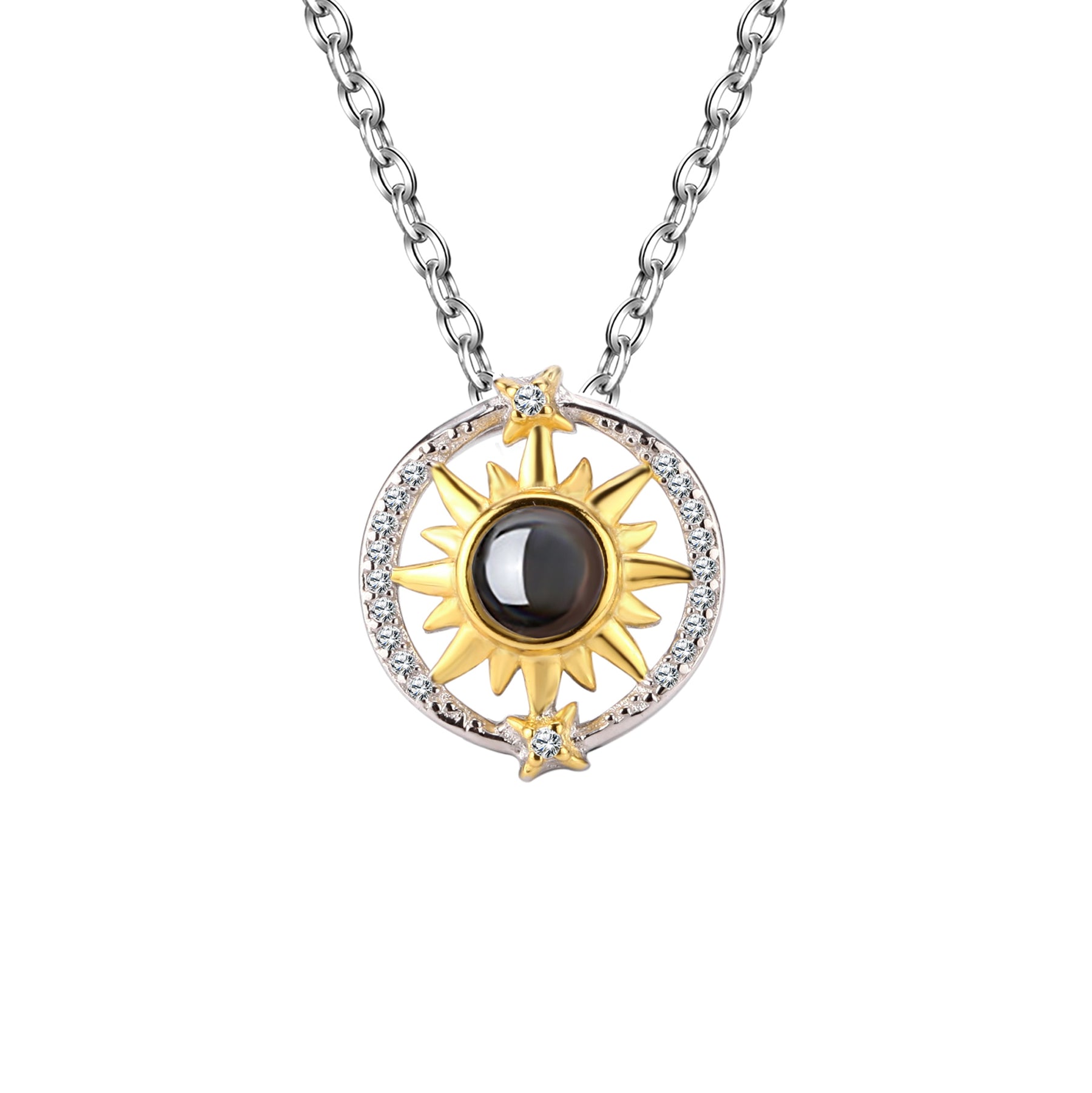 Gioielli personalizzabili del pendente della collana della proiezione del girasole della foto