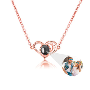 Love projection necklace with customizable photos memory of love Valentin