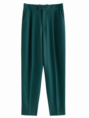 Tapered Nine-point Pant Women All-match Straight Loose Casual Female Suit Pants