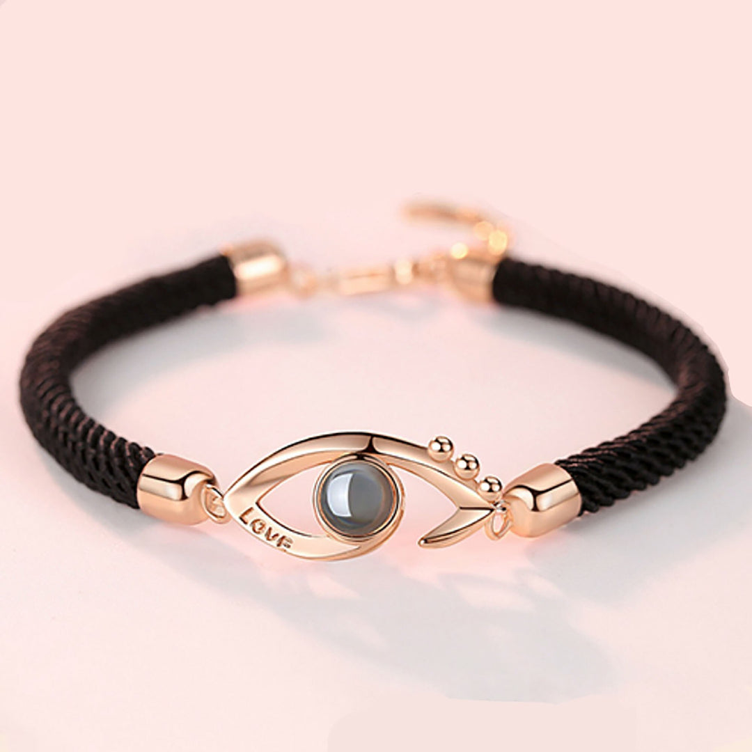 Anpassbare Photo EyesCircle Projektionsarmbänder Personalisiertes Paar Memorial Jewelr