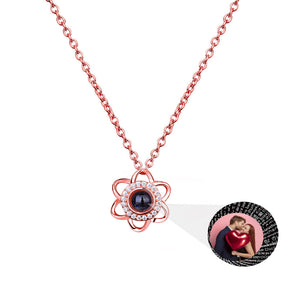 Flowers that can be customized for photosProjection Necklace Pendant Jewelry