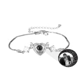 Customized projection bracelet for famous photos Personalized Circle Photo Bracelet