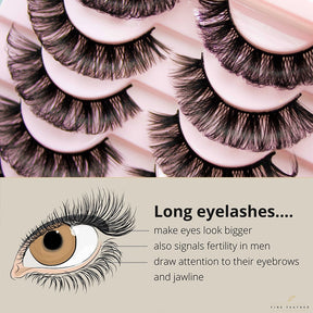 Strip Lashes 10 Paar Fluffy Mink Lashes 3D-Wimpern mit falschem Volumen