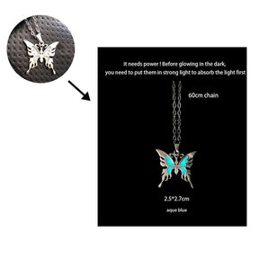 Luminous Dragon Necklace Glowing Night Fluorescence Silver Plated Glow In The Dark Necklace