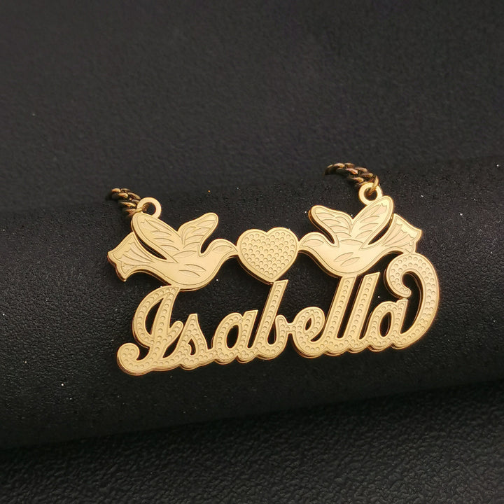 custom name pendants 10k gold