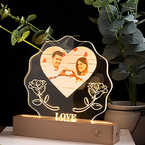 3D Love Lamp Acrylic  LED Night Light Customized Photos Valentines Day Gift