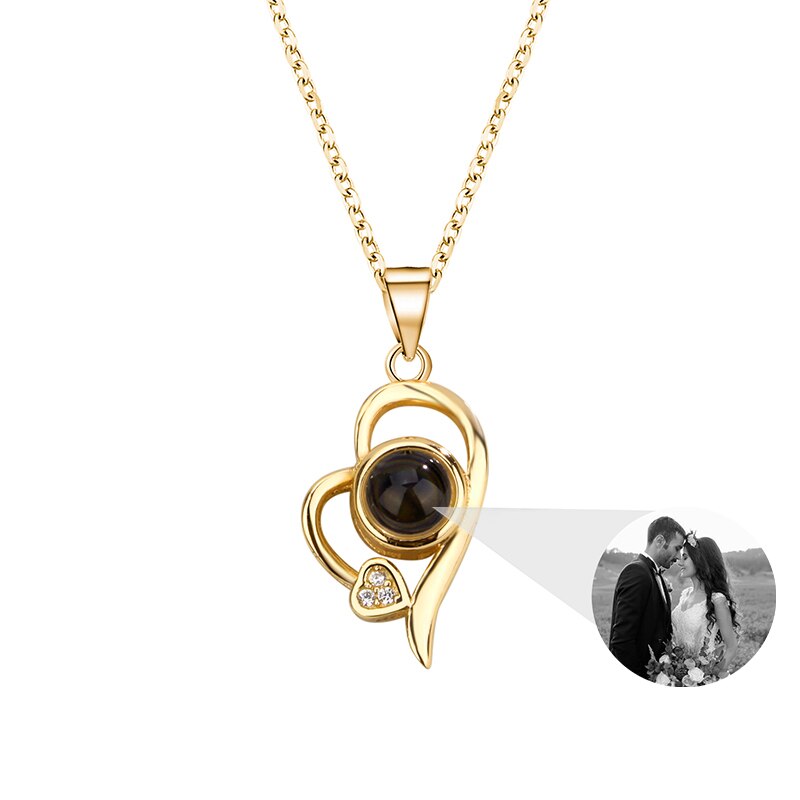 Customized photo projection necklace Couple Romantic Cute Accessories