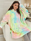 Oversized Hoodie Sweatshirt Women Tie Dye Hoodies Fleece Giant Wearable Blanket