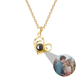 Necklace Round Heart Pendant Romantic Memory Projection Necklaces