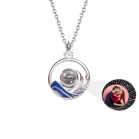 Couples who can customize photos Projection Necklace  Pendant Jewelry For Lover Girlfriend