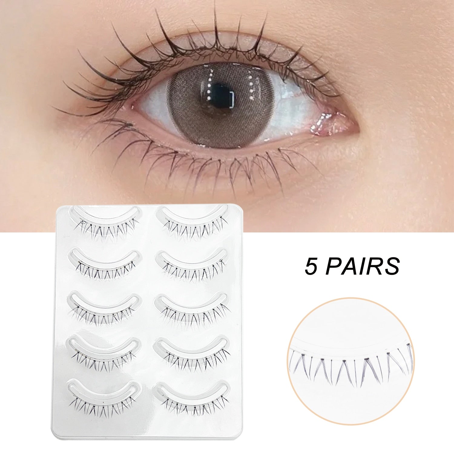 Manga Lashes Weiche natürliche Wimpern Dicke falsche Wimpern