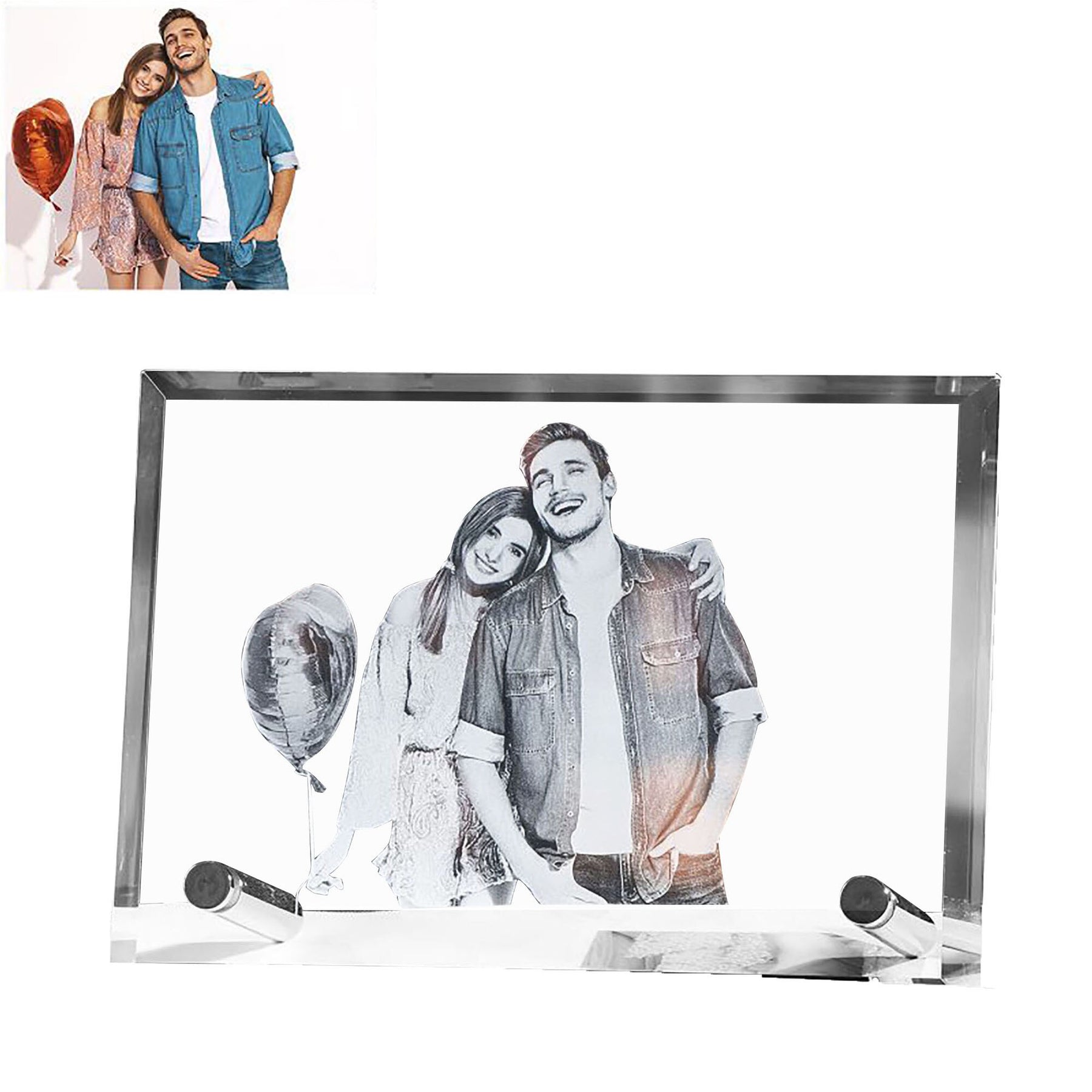 Customized Crystal Family Lovers Photo Album Image Laser Photo Frame