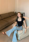 Pure Color Slim Short Sleeve Tees Women 2022 Summer Y2k Crop Fashion Sexy Blouse